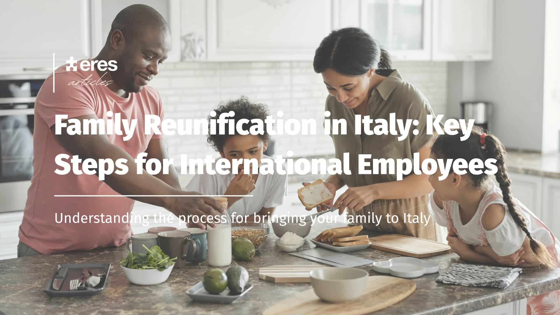 Family cooking a kitchen